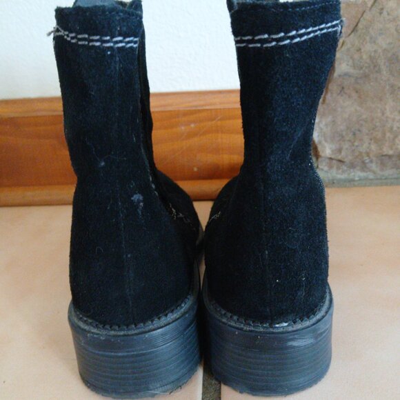 Clarks Womens Black Suede Maye Zip Up Boots Bootie Size 6 - Picture 5 of 6
